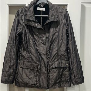 Pendleton Women's Dark Gray Quilted Utility Jacket Coat